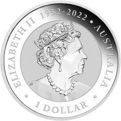 1 Dollar In the name of Elizabeth II, 6th Portrait - Australian Brumby - Silver Bullion Coin