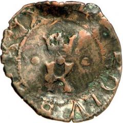 Denier Coronat - Charles VIII Crowns and Lilies