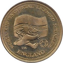 Official Licensed Medallion - France 98 World Cup England