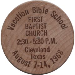 Wooden Nickel - Vacation Bible School Cleveland, Texas