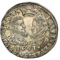 10 Stivers 1/2 Silver Gulden - Albert and Isabella