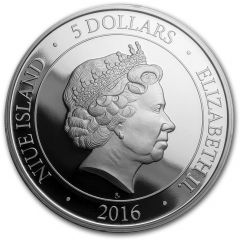 5 Dollars - Elizabeth II Crystal Flower