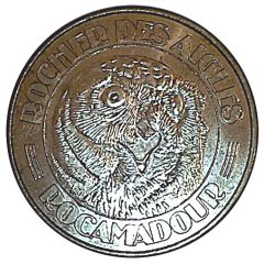 Monnaie de Paris Tourist Token - Rocamadour Rocher des Aigles - Chouette Harfang de Laponie