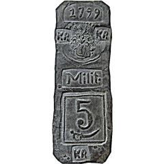 5 Kreuzer - Franz II Siege coinage Týn nad Vltavou