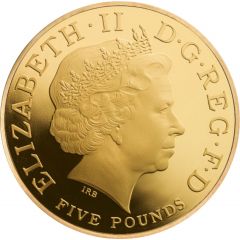 5 Pounds - Elizabeth II Royal Christening, Gold Proof