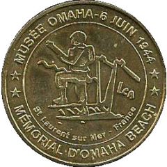 Monnaie de Paris Tourist Token - Mémorial d`Omaha Beach Musée Omaha - 6 juin 1944