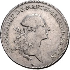 1 Thaler - Christian Frederick Charles Alexander