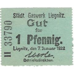 1 Pfennig Städtisches Gaswerk