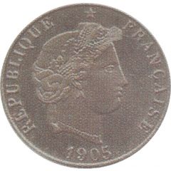 5 Centimes Essai en nickel de Merley, type II, petit module