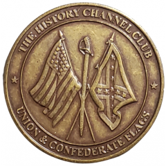 Token - The History Channel Club Union and Confederate Flags