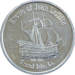 Mardi Gras Token - Krewe of Jean Lafitte - Ruins of Fort Livingston Grand Isle, Louisiana