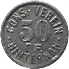 50 Pfennig - Cons.-Verein Hinternah