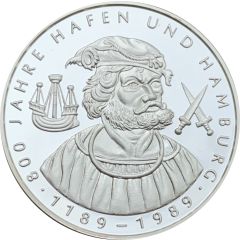 Medal - 800 Years of the port of Hamburg