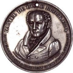 Medal Daniel De Lisle Brock, Chief Magistrate, Silver