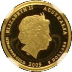 5 Dollars - Elizabeth II 4th Portrait - Australian Kookaburra - Gold Set