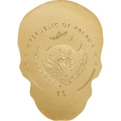 1 Dollar Golden Catrina Skull