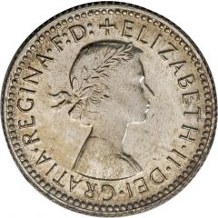 6 Pence - Elizabeth II with `F:D:`