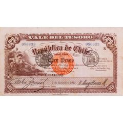 100 Pesos `Vale del Tesoro`