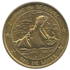 Token - Médailles et Patrimoine Val de Loire - ZooParc de Beauval - Hippopotamus