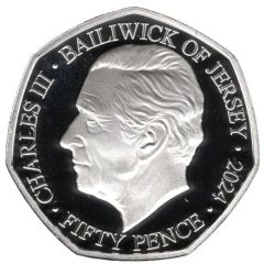 50 Pence - Charles III Saint George, Silver Proof