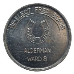 Token - Mayor Fred Beavis mule with Torex 1978