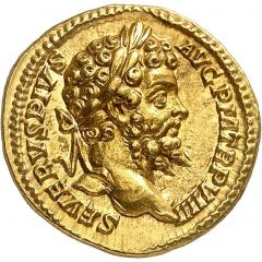 Aureus - Septimius Severus, Caracalla, and Geta AETERNIT IMPERI