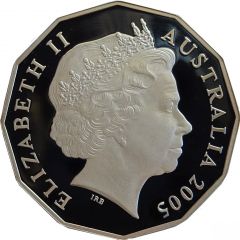 50 Cents - Elizabeth II 4th Portrait - XVII Commonwealth Games Melbourne 2006 - Silver Proof