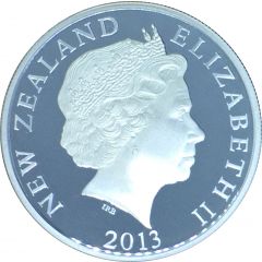 1 Dollar - Elizabeth II 4th Portrait, Maori Art - Koru, Silver Proof