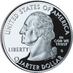 1/4 Dollar `Washington Quarter` New Jersey - Silver Proof