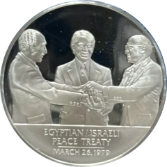 Medal - Egyptian/Israeli Peace Treaty Eyewitness 1979 Silver