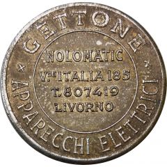 Jukebox Token - Gettone Apparecchi Elettrici Nolomatic, Livorno