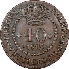 40 Réis - João Prince Regent Rio de Janeiro mint