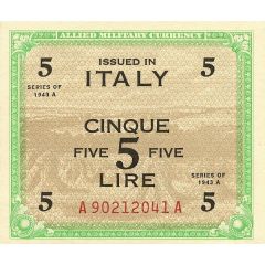 5 Lire Allied Military Currency