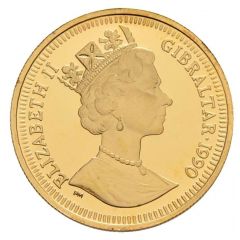 1/5 Crown - Elizabeth II World Cup - Two players, Gold Proof