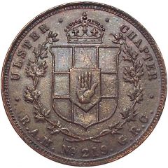 Masonic Penny - Ulster Chapter No. 219 Toronto, Ontario