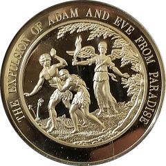 Medal - Thomason Medallic Bible The expulsion of Adam and Eve from Paradise, #3 of 60