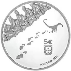 5 Euros Dinheirosaurus Lourinhanensis, Silver