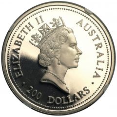 200 Dollars - Elizabeth II 4th Portrait - Koala - Platinum