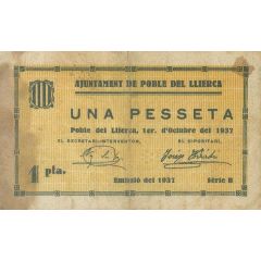 1 Peseta Poble del Llierca