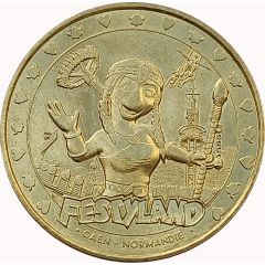 Jeton touristique - Monnaie de Paris - Caen - Normandie - Festyland Dina