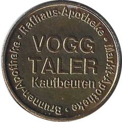 Vogg Taler - Brunnen Apotheke, Rathaus Apotheke, Markt Apotheke Kaufbeuren