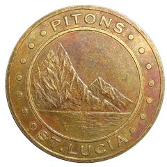 Token - Caribbean Mint St. Lucia - Pitons