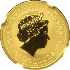 100 Dollars - Elizabeth II 4th Portrait - Kangaroo - Gold Bullion Coin - Liberty Bell
