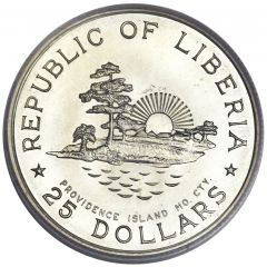 25 Dollars 70th Birthday of President Tubman, Pattern