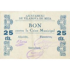 25 Céntimos Vilanova de Meià