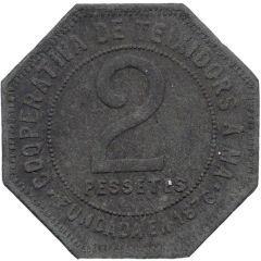 2 Pesetas - Cooperativa de Teixidors a Ma
