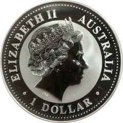1 Dollar - Elizabeth II 4th Portrait - Australian Kookaburra - June Privy