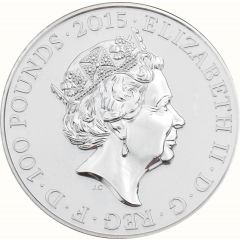 100 Pounds - Elizabeth II Buckingham Palace, Fine Silver
