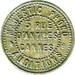 Phonograph Token - Majestic Phono Auditions Cannes