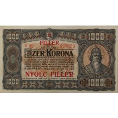8 Fillér Provisional Issue